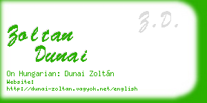 zoltan dunai business card