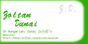 zoltan dunai business card